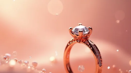 bague de fiançailles en or rose